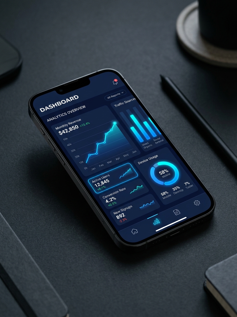 MRK Tech & AI Interface Mockup