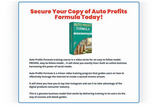 Auto Profits Formula