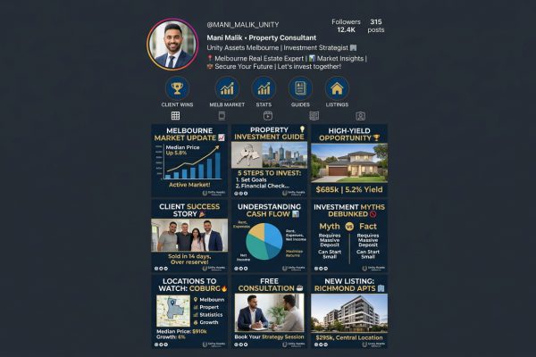 Mani Malik Unity Assets Melbourne Instagram Automation Screenshot